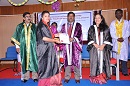 A Graduate receiving certificate from the Chief Guest Dr.G.Visvanathan, Vice-Chancellor, Tamil Nadu Teachers Education University, Chennai
