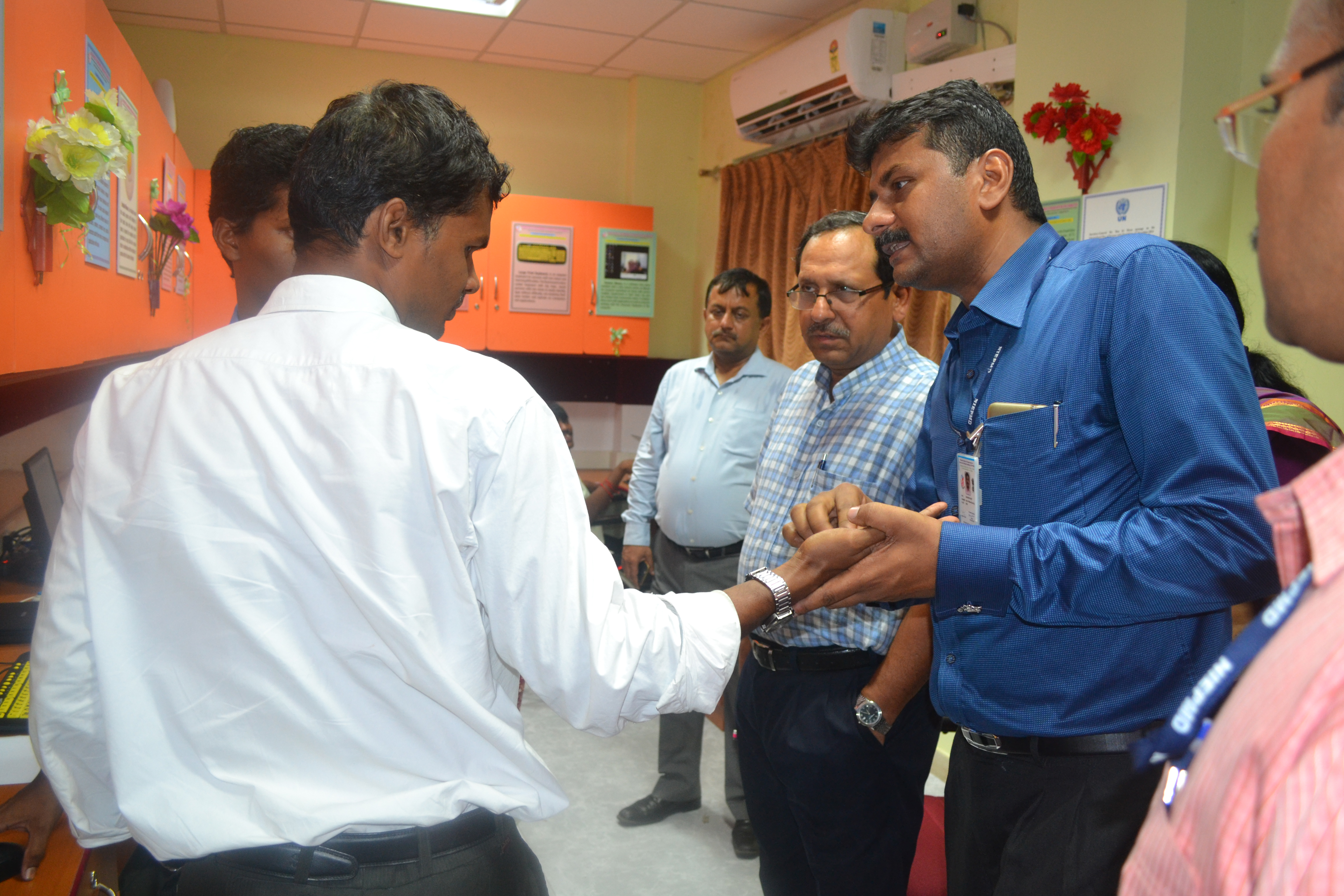 Interaction with one of the Pw.Ds Student by Secretary.