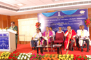  Chief Guest Dr.S.Thangasamy,Vice Chancellor, Tamilnadu Teachers Education University,Chennai delevering address during Convocation ceremony.