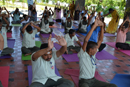 Adults with Differently abled Performing Yoga