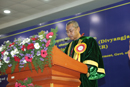 Dr. Himangshu Das, delivering the Convocation Report 