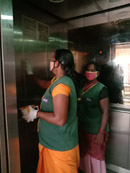 Cleaning of  Elevators