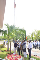 Shri.Nachiketa Rout, Director(Offg) unfurl the tricolor National flag