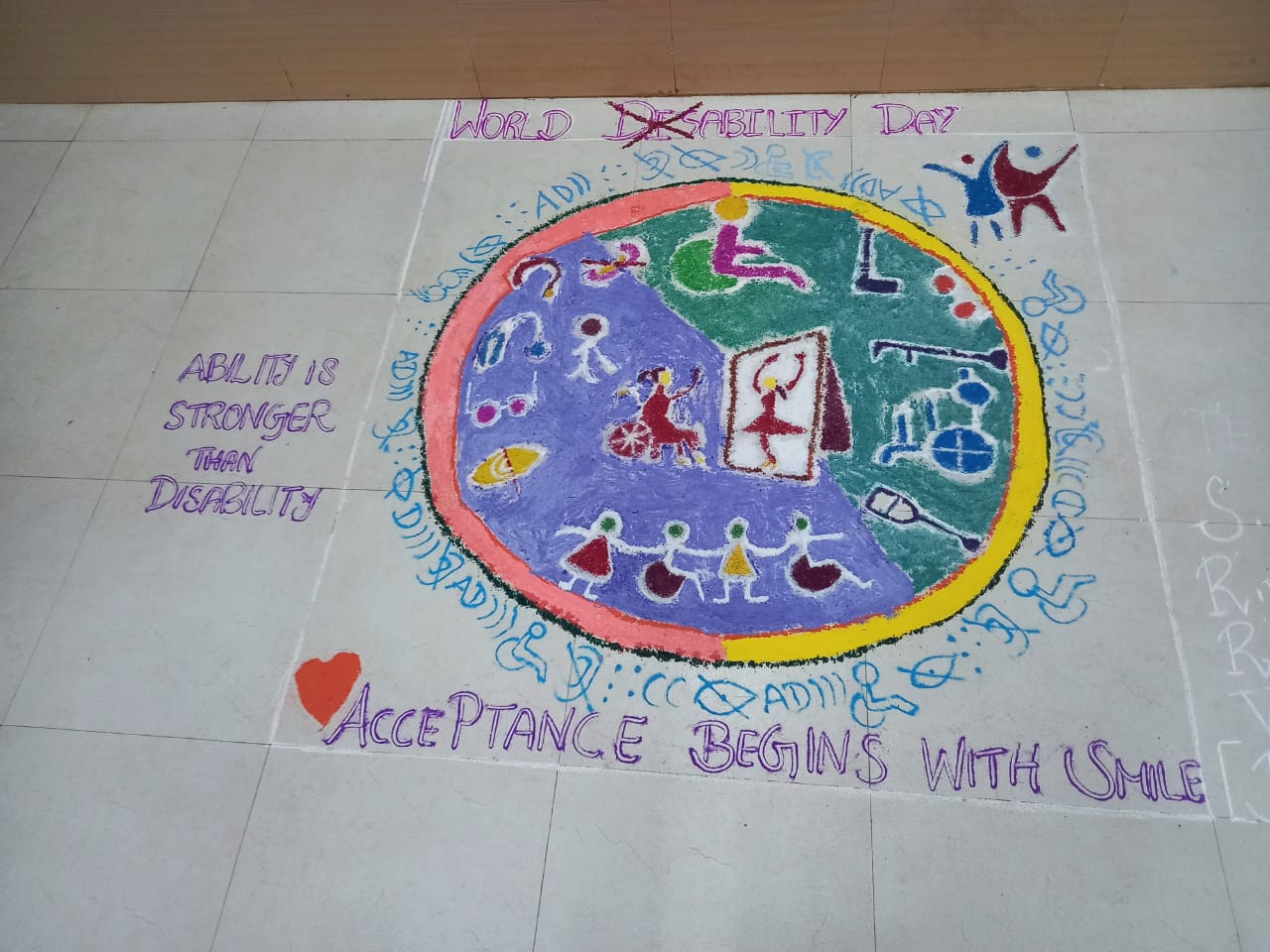 Rangoli Competition for Parents of PwDs